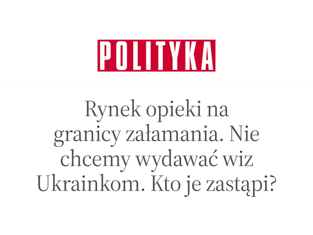40 opiekunek potrzebnych, zgodę dostały trzy. Kto zajmie się naszymi rodzicami?